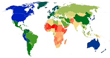 Image link to world map for mean total cholesterol