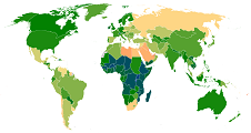 Image link to world map for projected diabetes prevalence in 2025
